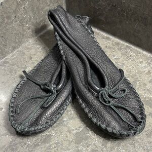 Elegant Black Leather Moccasins
